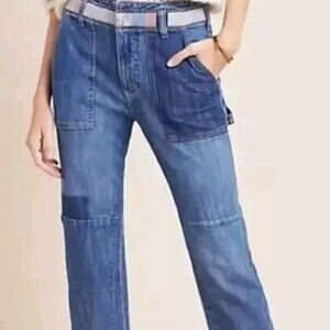 Anthropologie Pilcro and the Letterpress High Rise Patchwork Boyfriend Jeans 26